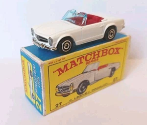 Matchbox #86 Mercedes 230 SL '63 weiß mit Lesney RW Repro Box HVN39 OVP - Bild 1 von 9