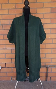Sussan Women Cardigan Green Knit Midi Long Short Sleeve Business Size L Size XL - Picture 1 of 9
