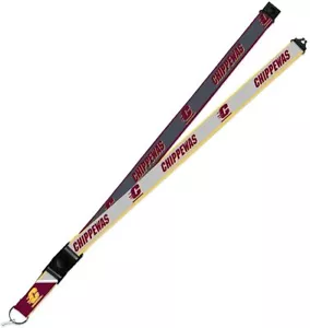 Central Michigan Chippewas Lanyard Keychain 2-sided Breakaway Clip Gray... - Picture 1 of 1