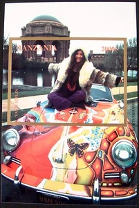 TANSANIA JANIS JOPLIN BRIEFMARKEN KARTE 1996 POSTFRISCH PORSCHE AUTO WOODSTOCK ROCKMUSIKER - Bild 1 von 1