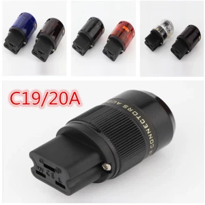 C19 20A /125V Gold Plated IEC Female Plug HiFi Audio Power Cable Connector DIY - Picture 1 of 17