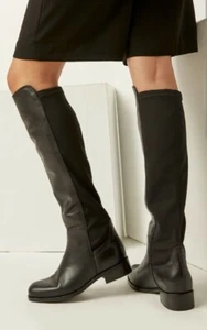 650 $ La Canadienne Serena wasserdichte schwarze Damen-Lederstiefel 5 hoch kniehoch - Bild 1 von 6