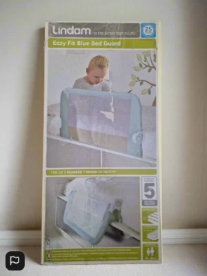 Protector de cama Lindam Easy Fit azul bebé Foto 1 de 4
