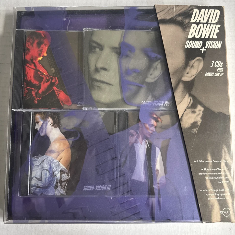 DAVID BOWIE Sound + Vision 4 CD Box Set RYKO Rykodisc OOP HTF MINT/MINT - image 1 of 2
