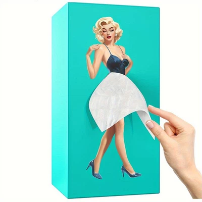 Falda Voladora Caja de Pañuelos Verde/Turquesa ~ Nueva en Caja Foto 1 de 3