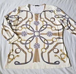J McLaughlin Top Women's XL Ivory Casual Designer Lightweight - Picture 1 of 9