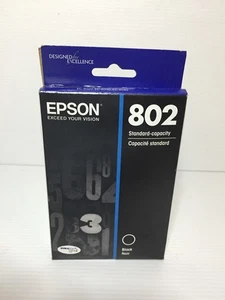 Oryginalny wkład atramentowy Epson 802 DuraBrite Ultra Black T802120-S Nowy - Zdjęcie 1 z 6
