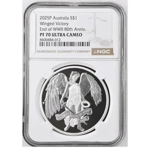 2025 Australia End of WWII Winged Victory 1 oz Silver Coin NGC PF 70 UCAM - Picture 1 of 7