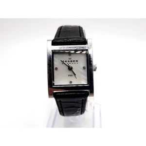 Skagen Watch Women 20mm New Battery MOP Dial 528sslb4cr Square - Picture 1 of 15