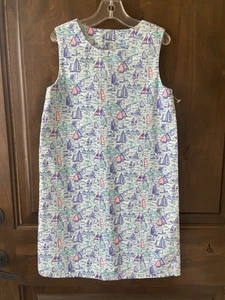 Vineyard Vines Dress Girl 8 Knee Length Sail Boat theme NWOT - Picture 1 of 8
