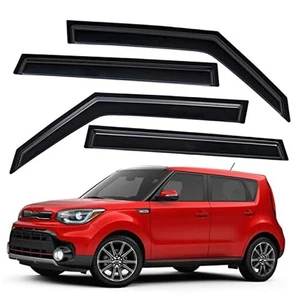 Extra Durable Outside-Mount Auto Vent Window Visor, Fits 2014-2019 Kia Soul, - Picture 1 of 8