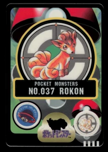 NM - Pokemon Japanese Vulpix No. 037 Bandai Sealdass Sticker - Picture 1 of 2