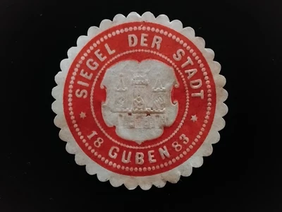 Siegelmarke Siegel der Stadt 18 GUBEN 83 - Bild 1 von 2