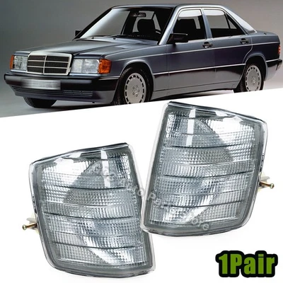 2Pcs Turn Signal Lamp For Mercedes Benz W201 1982-1995 Front Corner Light - Image 1 of 4