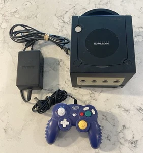 Black Nintendo Gamecube Console, Cords, & MAD CATZ Controller - Picture 1 of 13