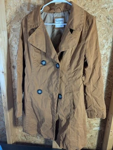 Vecchio trench blu navy taglia media marrone chiaro - Foto 1 di 6