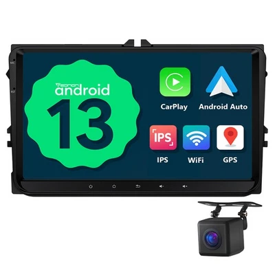 9" Apple Carplay Android 13 Autoradio GPS Navi Für VW Passat GOLF 5 6 Polo 2 DIN - Bild 1 von 4
