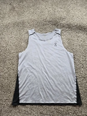 Camiseta sin mangas On Cloud para hombre grande gris atlética elástica ligera Foto 1 de 4