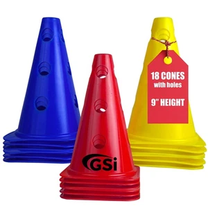 9" Training Cones with Holes | Create Hurdles and Circuits for Agility Traini... - Picture 1 of 6