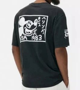 RARE Keith Haring x Mickey Mouse x Primark T Shirt Size Small Black Unisex Adult - Picture 1 of 9