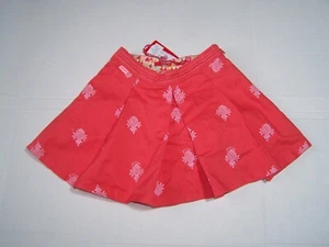 NWT Oilily Girls Skirt Size 104/4Y Adjustable Waist Coral w/Pineapple Design - Picture 1 of 4