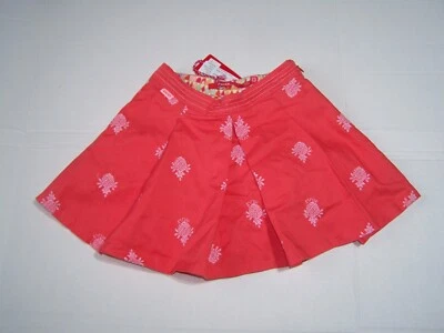 NUEVO CON ETIQUETAS Falda Oilily Niñas Talla 104/4Y Cintura Ajustable Coral con Diseño de Piña Foto 1 de 4
