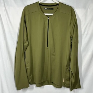 Camisa de Correr REI Co-op On The Trail Run XL Verde 1/2 Cremallera Reflectante Gorp Core - Imagen 1 de 12