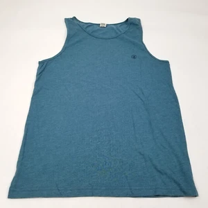 Volcom Shirt Men's Medium Tank Top Solid Green Sleeveless Workout Summer Skate - Picture 1 of 12