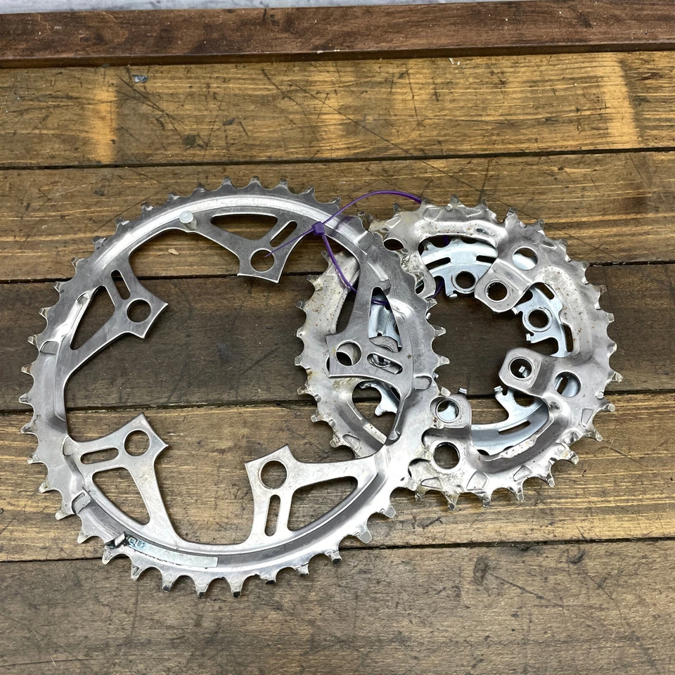 Vintage Shimano STX-RC Chainring Set 95 BCD Smoke 3 STXRC Triple A4 - Image 1 of 4