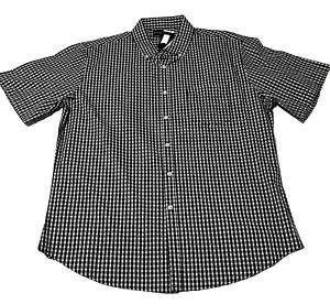 Beverly Hills Polo Club Men’s XL Short Sleeve Blue Plaid Button-Up Shirt - Picture 1 of 9