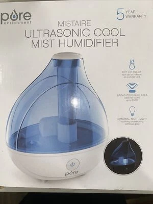 Humidificador ultrasónico de niebla fría Pure Enrichment® MistAire™ plateado Foto 1 de 4