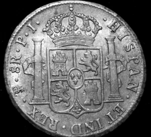 Bolivia 1820 Eight Real Spanish Colonial Coin A22-454539 - Picture 1 of 8