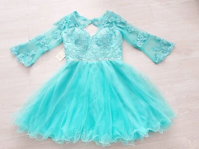 Sehr schönes Ballkleid, Abendkleid, Cocktailkleid, Abiballkleid, Türkis, 38, NEU - Bild 1 von 4