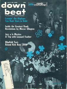 Down Beat 24Jul68 Cream, Jefferson Airplane, Roland Kirk BLINDFOLD TEST? 47yrs  - Picture 1 of 4