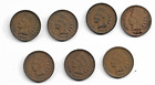 LOT OF 7 INDIAN CENTS :  1901 1902 1903 1904 1905 1906 1907  GOOD
