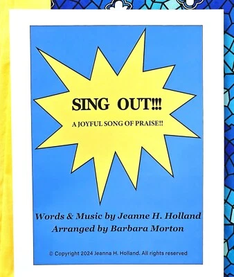 "SING OUT!" by Jeanne H. Holland, an inspirational gospel choir song of praise! - Image 1 of 4