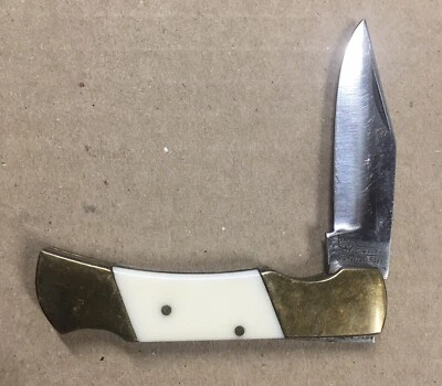 Vintage Brass Comanche Cutlery Lock Back Pocket Knife - Image 1 of 4