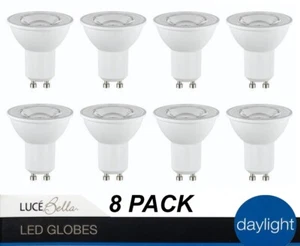 8 x 6W LED GU10 Downlight Globes Bulbs 6500K Cool Daylight 420Lm Light Bulb 240V - Picture 1 of 2