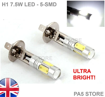 2x H1 7.5W COB LED Bulbs Xenon White BRIGHT Fog Lights Daytime Running Lights - Image 1 of 2