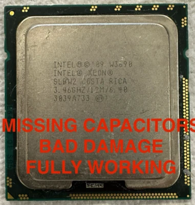 Intel Xeon W3690 SLBW2 3.46GHz 6-core 12-thread 6.4GT /s LGA1366 CPU processor - Image 1 of 2