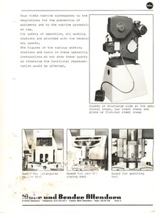 Mubea BF 10, manual de operaciones y piezas de Ironworker - Imagen 1 de 3
