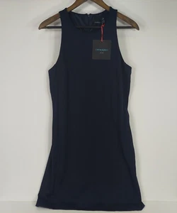 Cynthia Rowley Cutaway Sleeveless Sheath Dress Navy Blue Wms M NWT - Picture 1 of 7