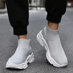 Herren Freizeit Mesh Rutschfeste Slipper Stoff Bequem Schuhe, Neue Schuhe - Bild 1 von 6