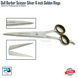 Hairdressing Scissor Barber Hair Cutting Scissors Shears Salon Dull Silver 6" - Picture 1 of 8