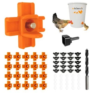 20 Pack Horizontal Poultry Water Nipples Chicken Coop Water Nipples for Bucket - Picture 1 of 6