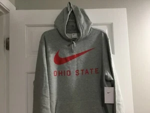 ~ 1 LEFT!-NWT-Men’s Nike Ohio State Buckeyes OSU GRAY Hoodie Sweatshirt-Size XL - Picture 1 of 3