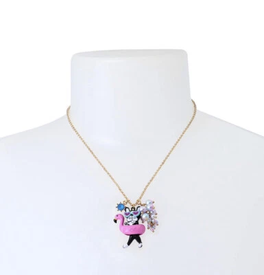 Betsey Johnson Beach Floating Dog Pendant Necklace MSRP $48 - Image 1 of 2