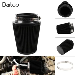 Black 3" 76mm High Flow Inlet Dry Air Filter Cold Air Intake Cone Replacement - Picture 1 of 7