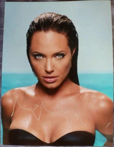 Glamouröser Griff: Angelina Jolie signierte Schönheit - fesselnd 16x12 Foto 1627 - Bild 1 von 3