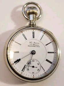 ILLINOIS 18S THE QUEEN EXTRA N. GAMSE NEW YORK, U.S.A. POCKET WATCH DISPLAY CASE - Picture 1 of 9